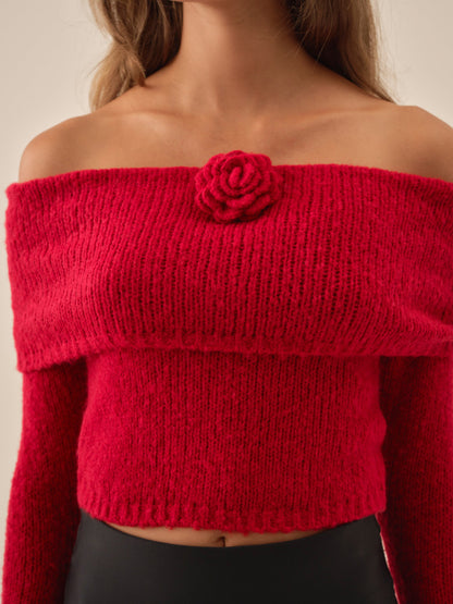 Aspen Knit Top Red - For Love & Lemons