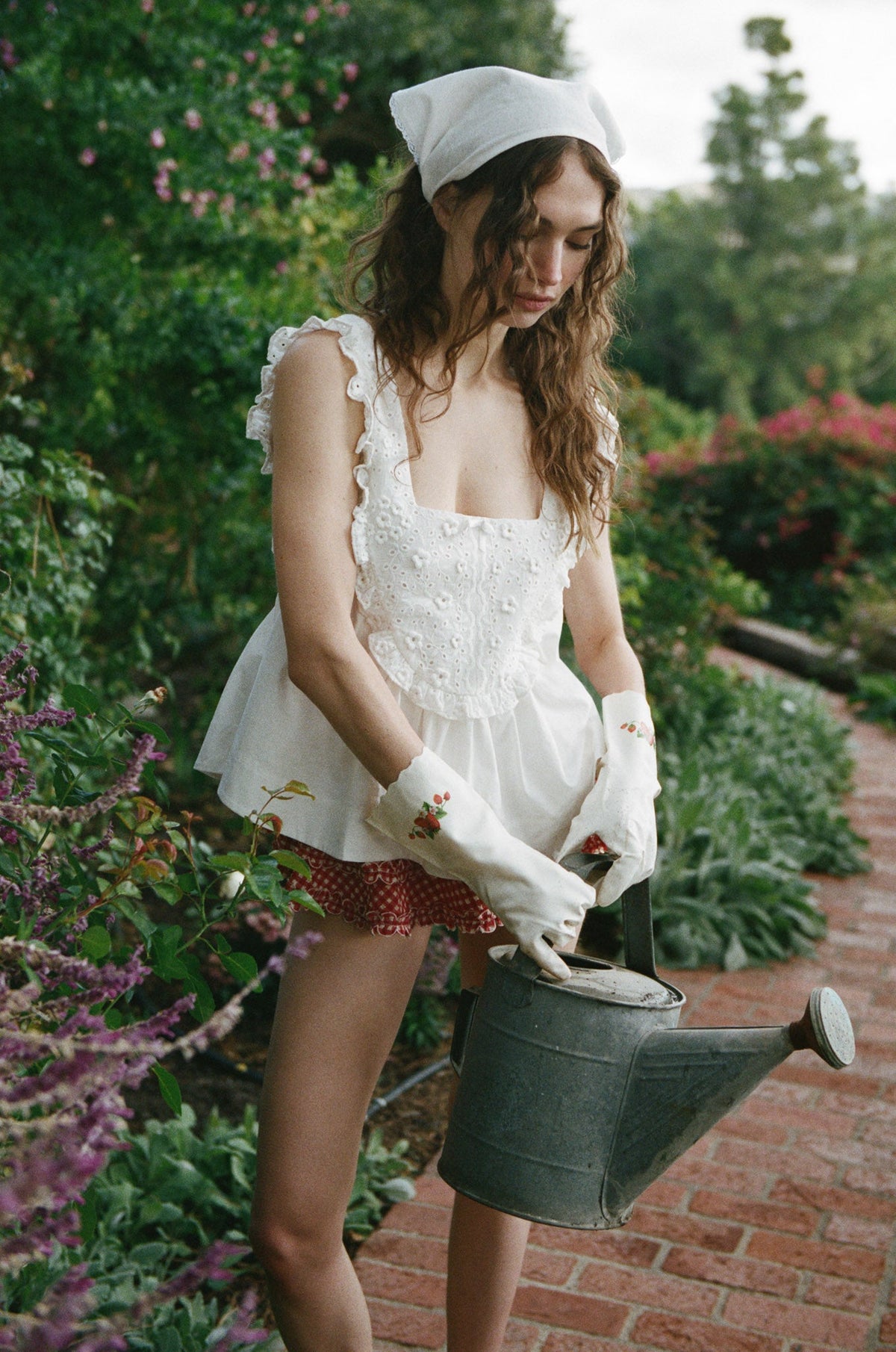 Laura Eyelet Top White - For Love & Lemons