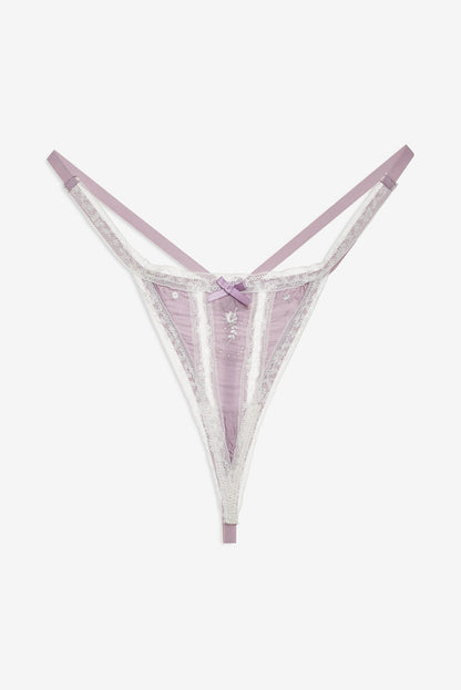 Marlo Thong Panty Plum - For Love & Lemons