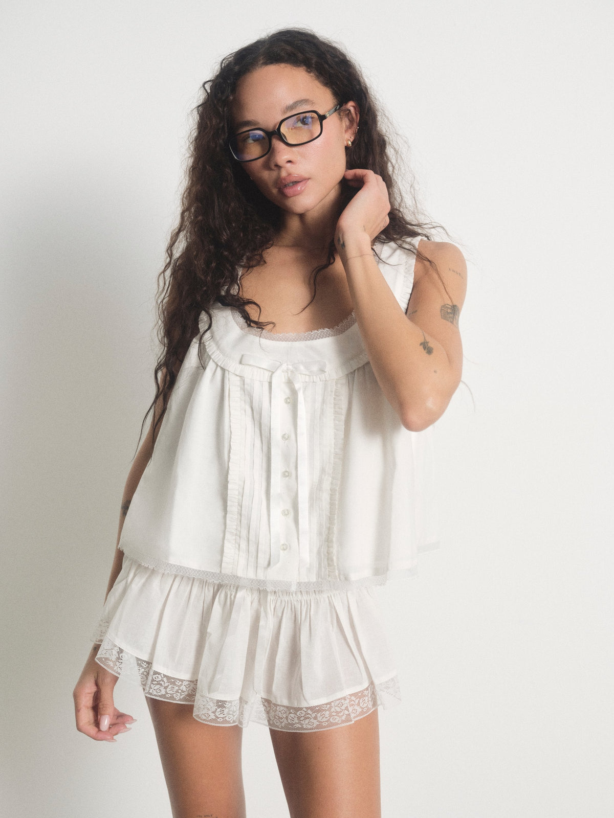 Carmella Sleep Shorts Vintage Cream - For Love & Lemons