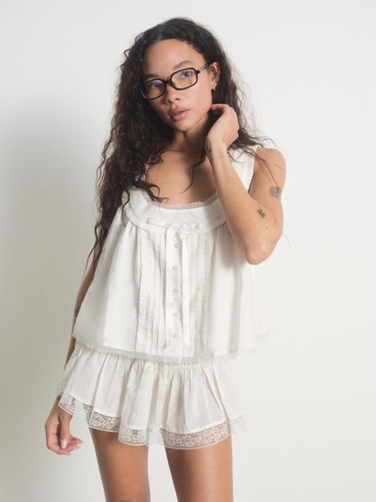 Carmella Sleep Shorts Vintage Cream - For Love & Lemons