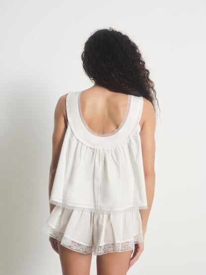 Carmella Sleep Top Vintage Cream - For Love & Lemons