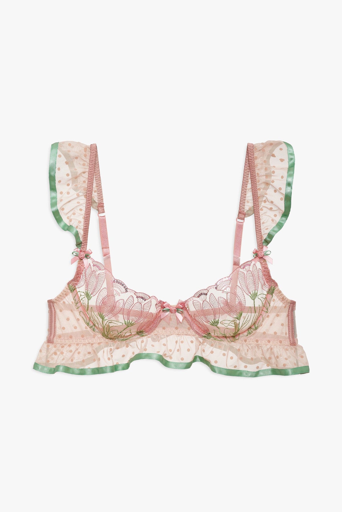 Blushing Tulips Underwire Bra Pink - For Love & Lemons
