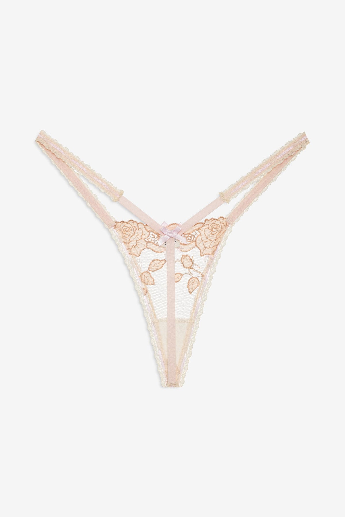 Twilight Rose Thong Panty Nude Pink - For Love & Lemons