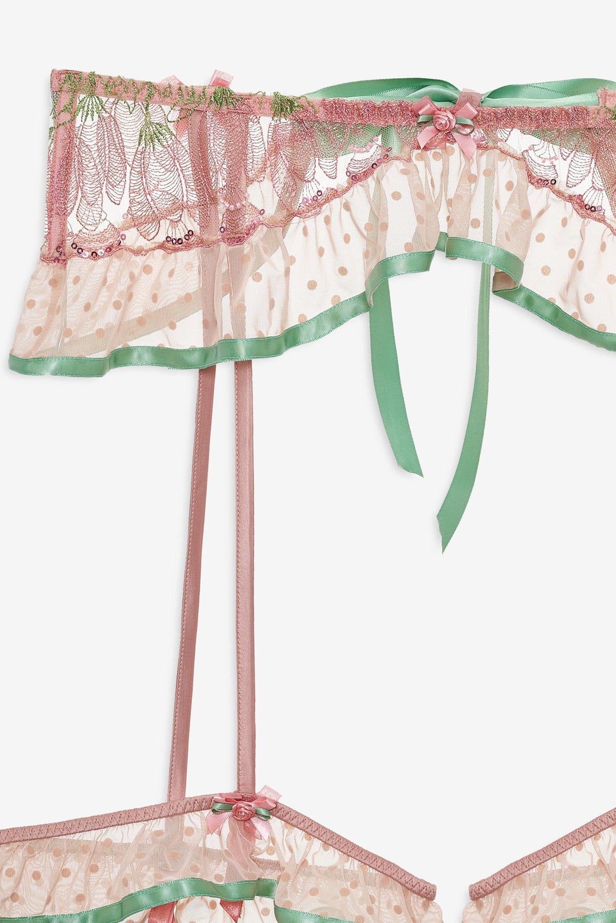 Blushing Tulips Garter Belt Pink - For Love & Lemons
