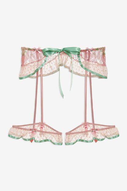 Blushing Tulips Garter Belt Pink - For Love & Lemons