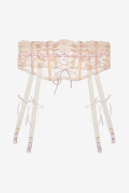 Twilight Rose Garter Belt Nude Pink - For Love & Lemons