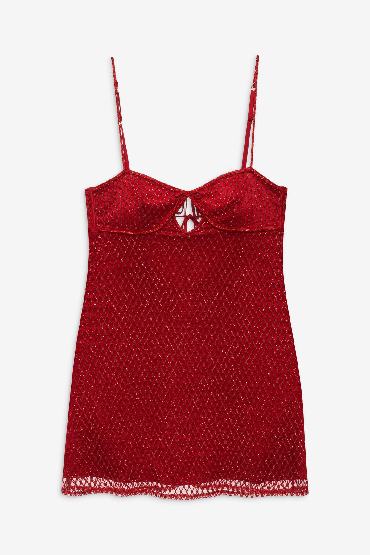Glitter Slip Dress Red - For Love & Lemons
