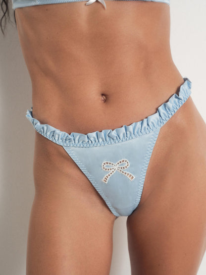Delaine Thong Panty Blue - For Love & Lemons