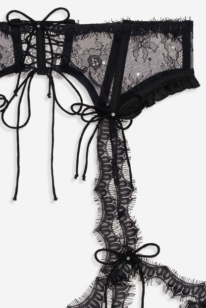 Sonja Garter Belt Black - For Love & Lemons