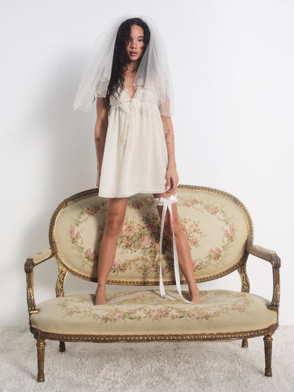 Blair Bow Slip Dress Cream - For Love & Lemons