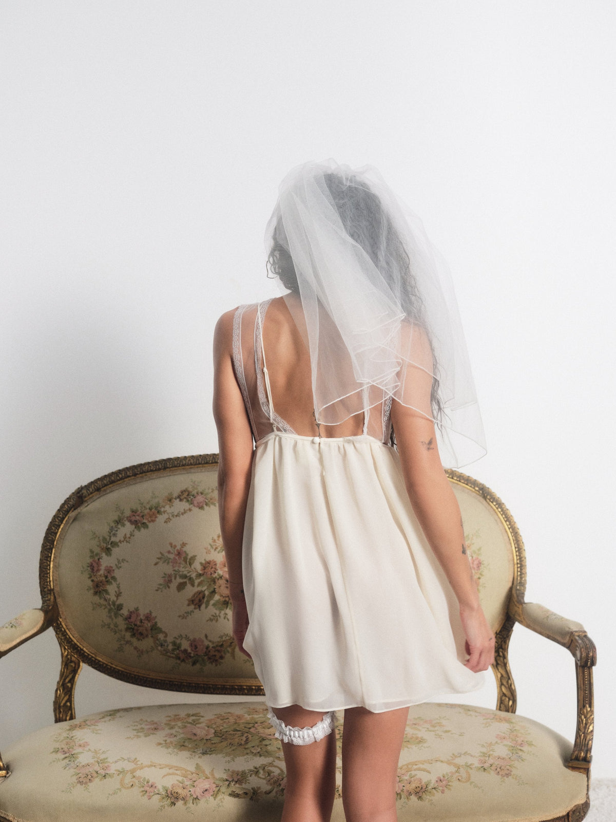 Blair Bow Slip Dress Cream - For Love & Lemons