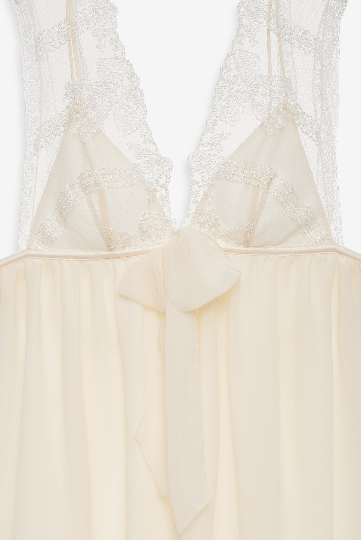 Blair Bow Slip Dress Cream - For Love & Lemons