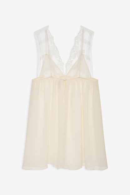 Blair Bow Slip Dress Cream - For Love & Lemons