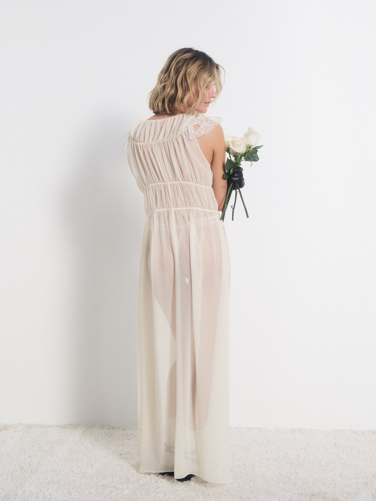 Blair Bow Robe Cream - For Love & Lemons