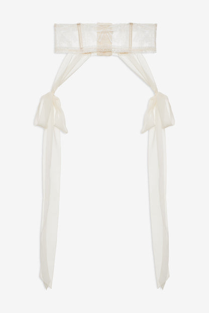 Blair Bow Garter Belt Cream - For Love & Lemons
