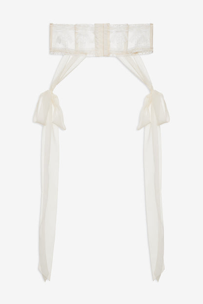 Blair Bow Garter Belt Cream - For Love & Lemons
