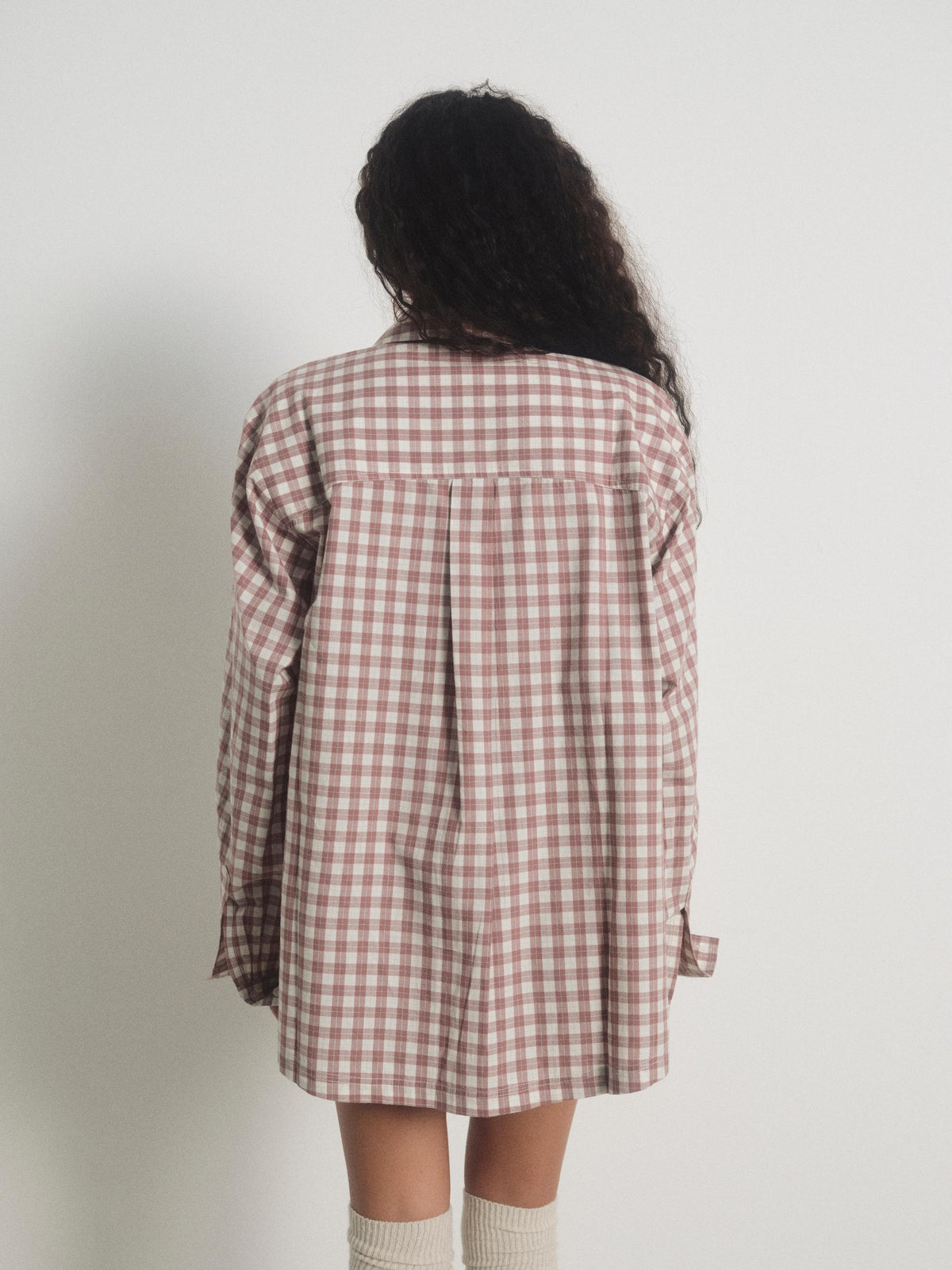 Poppy Gingham Button Down Brown - For Love & Lemons
