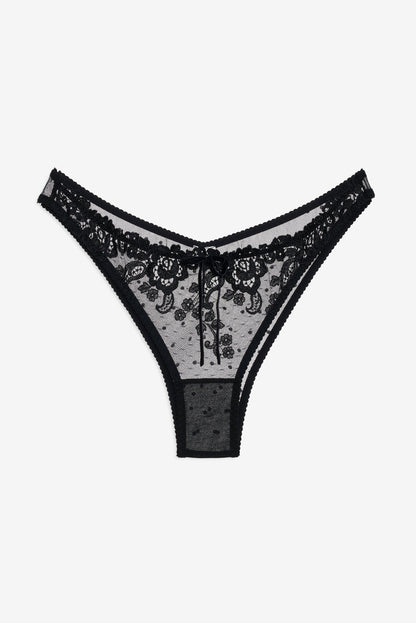Antique Paisley Panty Black - For Love & Lemons