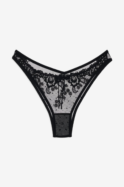 Antique Paisley Panty Black - For Love & Lemons