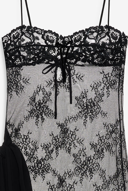 Antique Paisley Slip Dress Black - For Love & Lemons