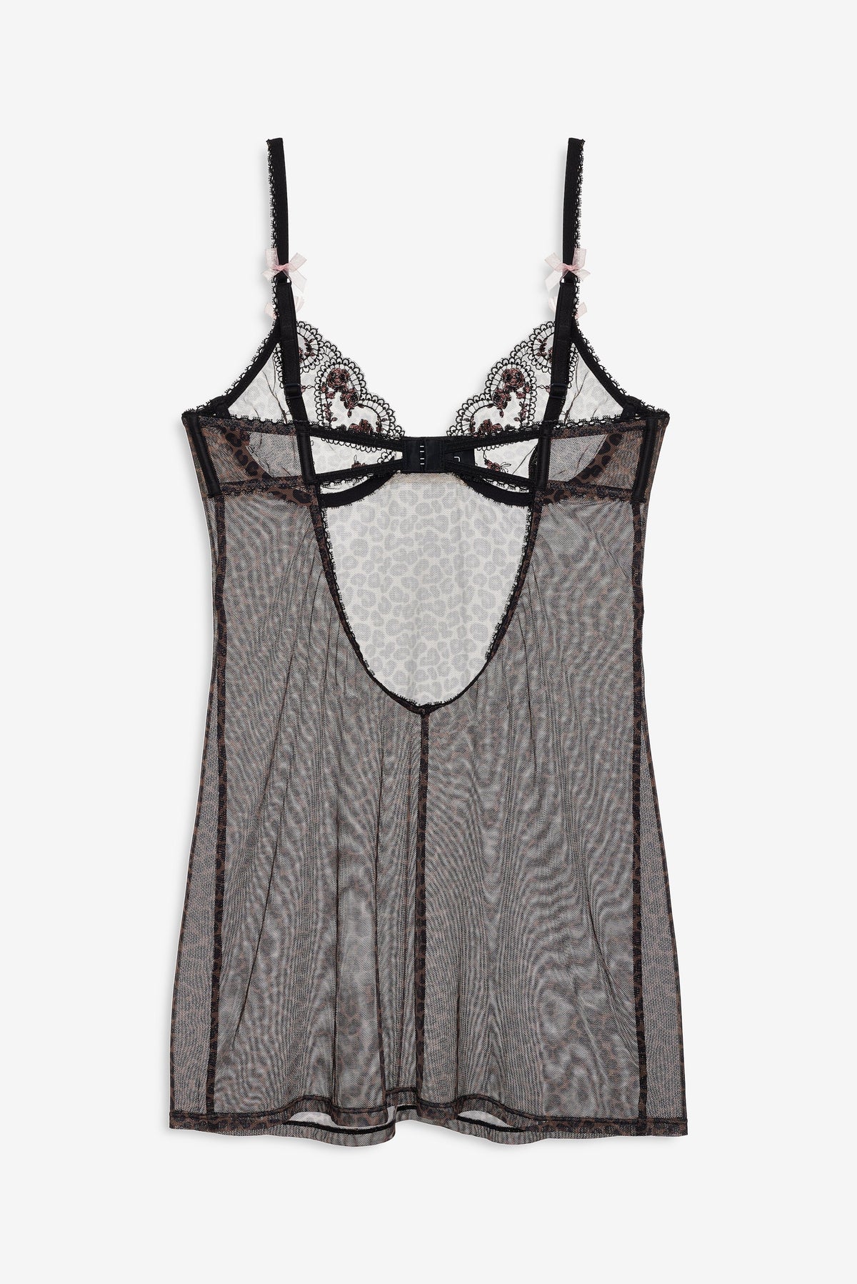 Cheetah Hearts Slip Dress Black - For Love & Lemons