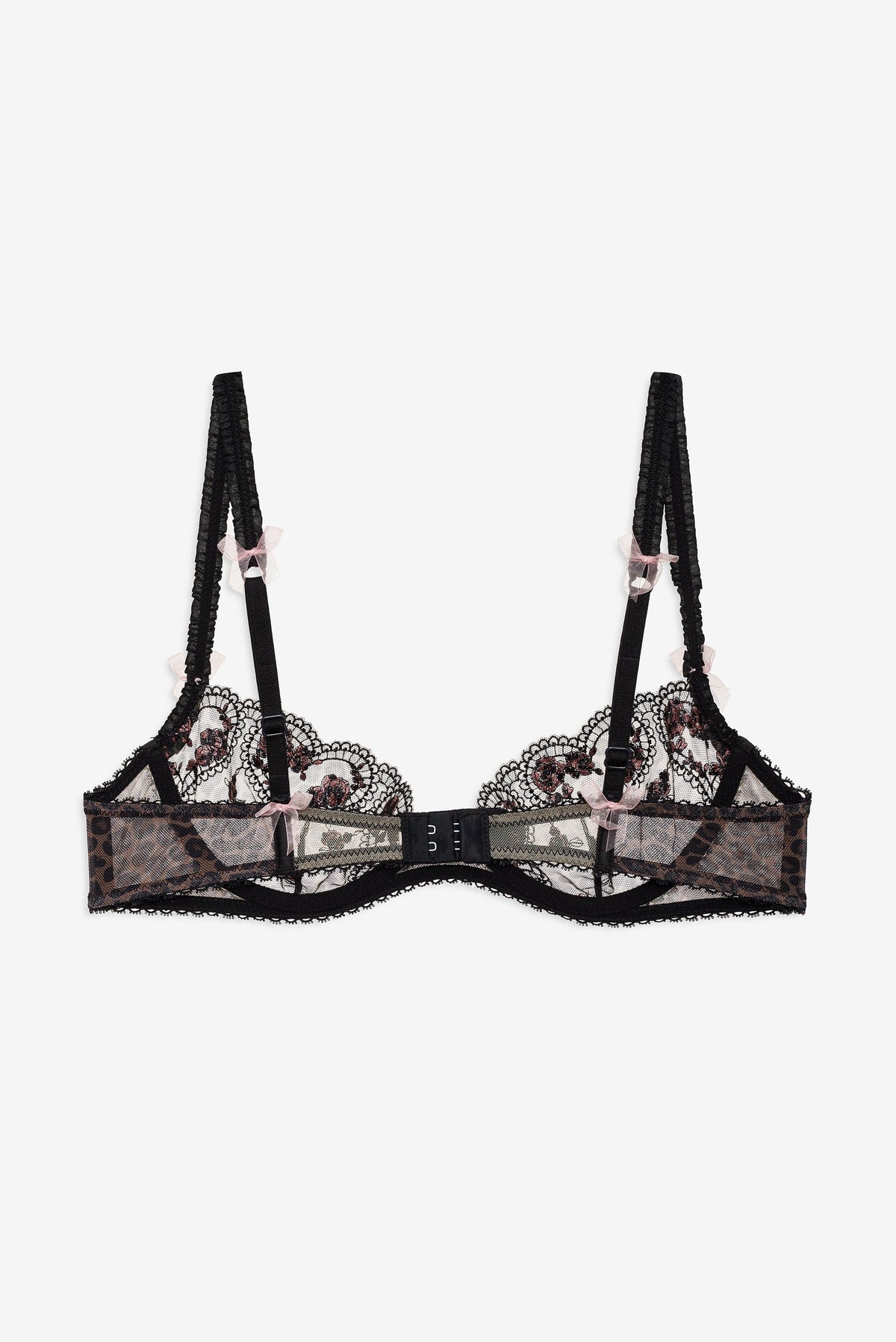 Cheetah Hearts Underwire Bra Black - For Love & Lemons