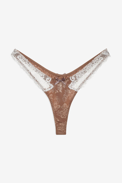 Meadow Thong Panty Chocolate - For Love & Lemons