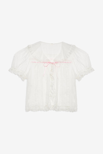 Layered Lace Sleep Top White - For Love & Lemons