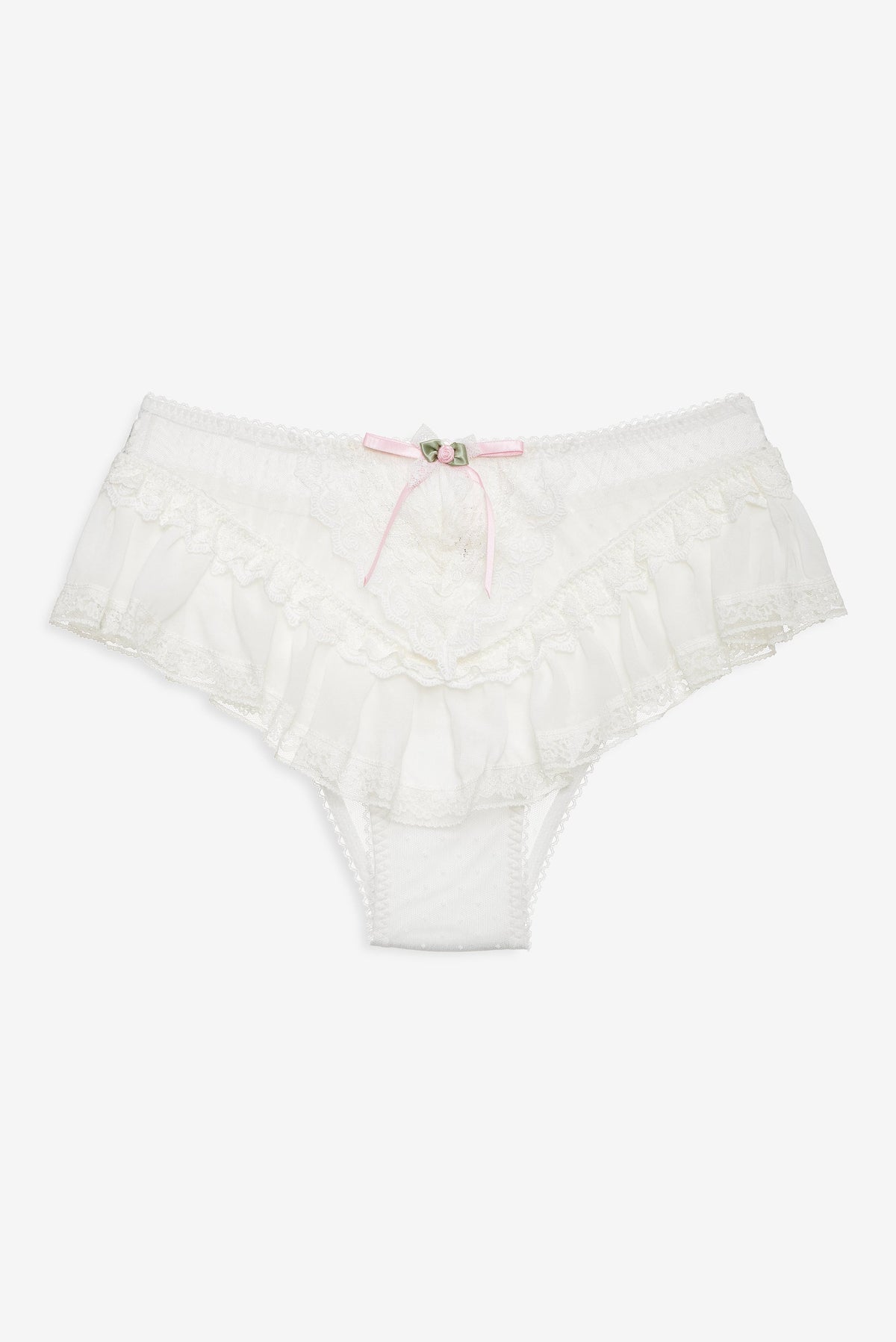 Layered Lace Panty White - For Love & Lemons