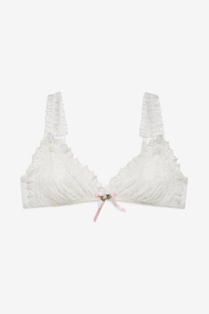 Layered Lace Bralette White - For Love & Lemons