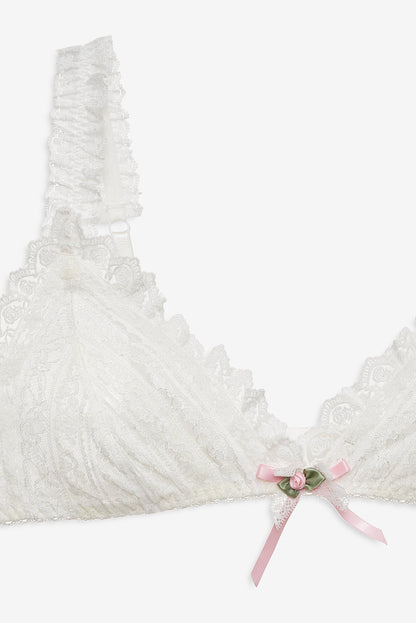 Layered Lace Bralette White - For Love & Lemons