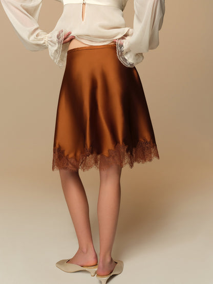Tiffanie Skirt Copper - For Love & Lemons