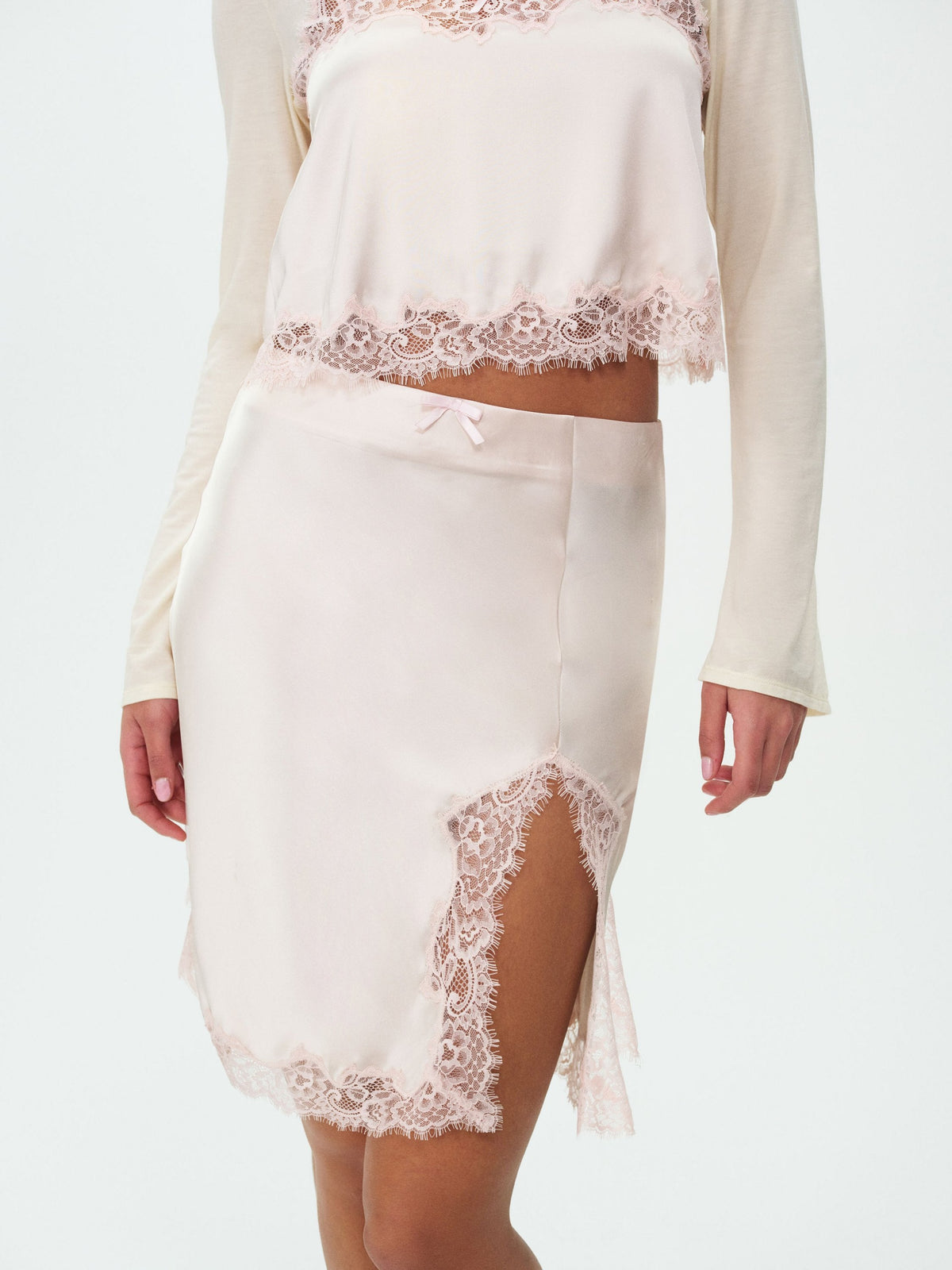 Sydney Midi Slip Skirt Pink - For Love & Lemons
