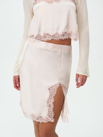 Sydney Midi Slip Skirt Pink - For Love & Lemons