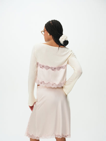 Sydney Midi Slip Skirt Pink - For Love & Lemons
