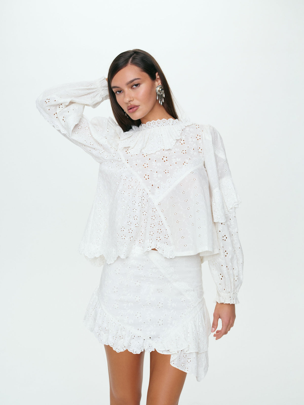 Lola Mini Skirt White - For Love & Lemons
