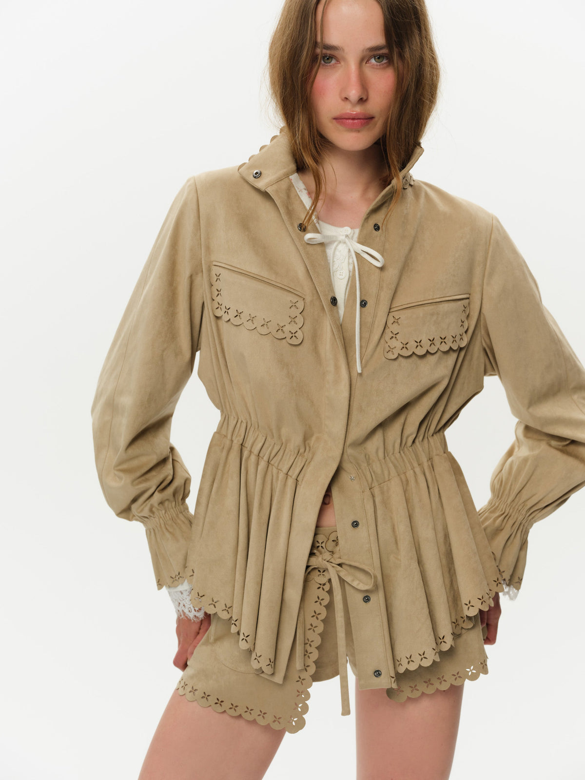 Mellie Shorts Tan - For Love & Lemons