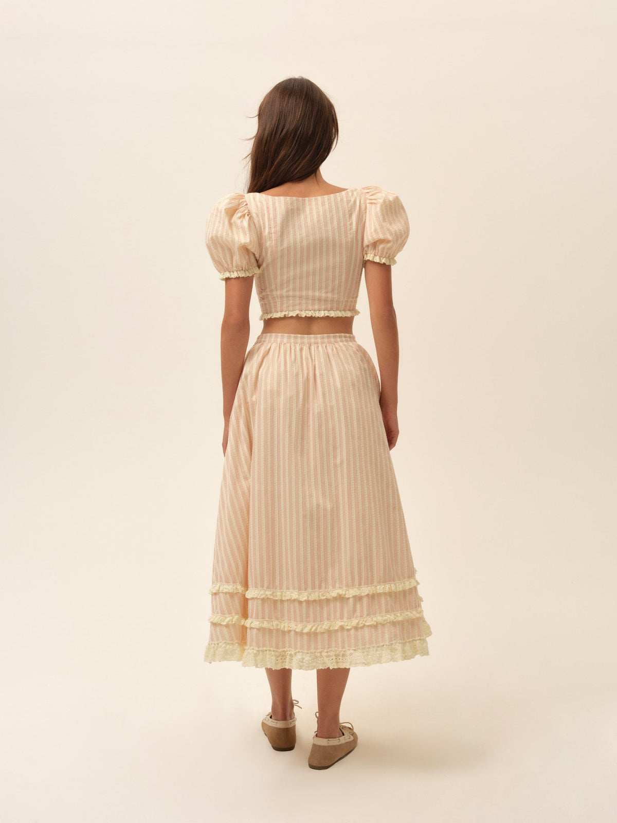 Naomi Midi Skirt Red - For Love & Lemons