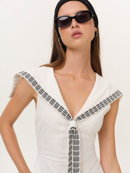 Frannie Romper White - For Love & Lemons