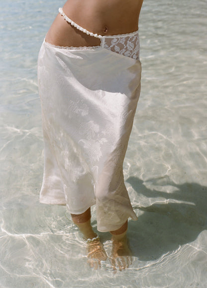 Adrift Midi Skirt Cream - For Love & Lemons
