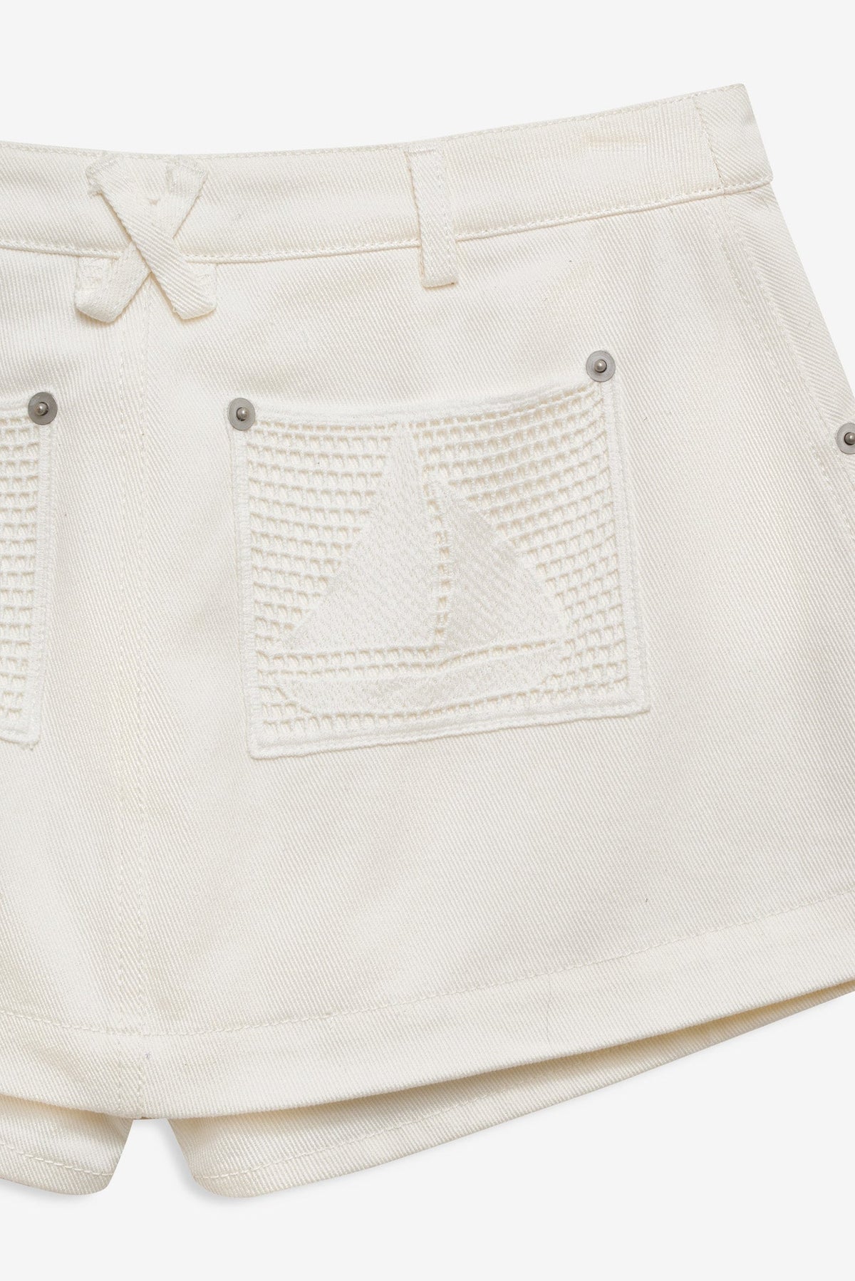 Agnes Denim Skort White - For Love & Lemons