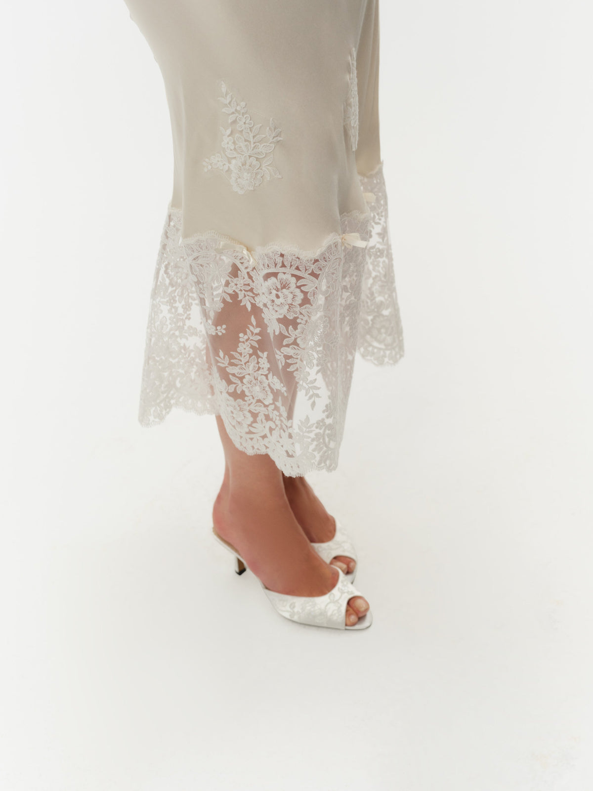Rose Midi Skirt Cream - For Love & Lemons