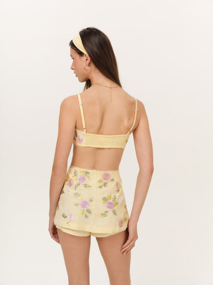 Amari Skort Baby Yellow - For Love & Lemons