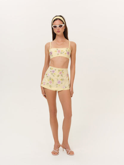 Amari Skort Baby Yellow - For Love & Lemons
