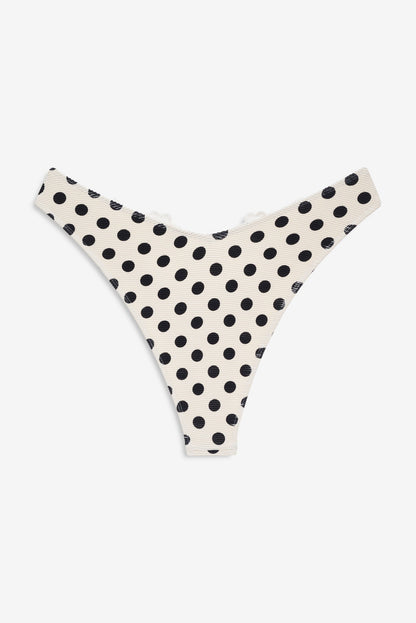 Lelani Bikini Bottom Cream Black - For Love & Lemons
