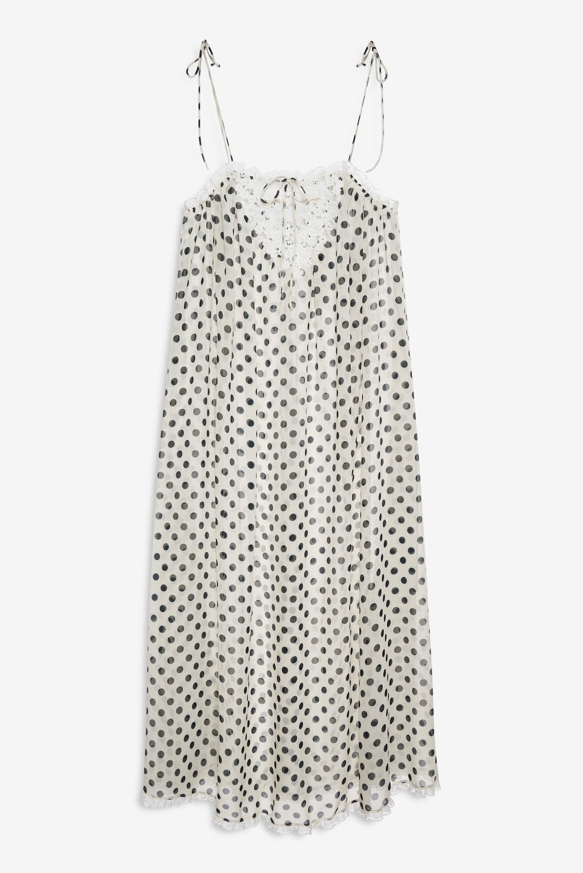 Estelle Cover Up Maxi Dress Cream Black - For Love & Lemons