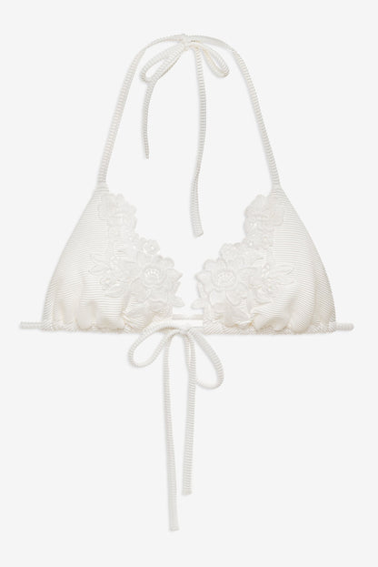 Lelani Bikini Top White - For Love & Lemons