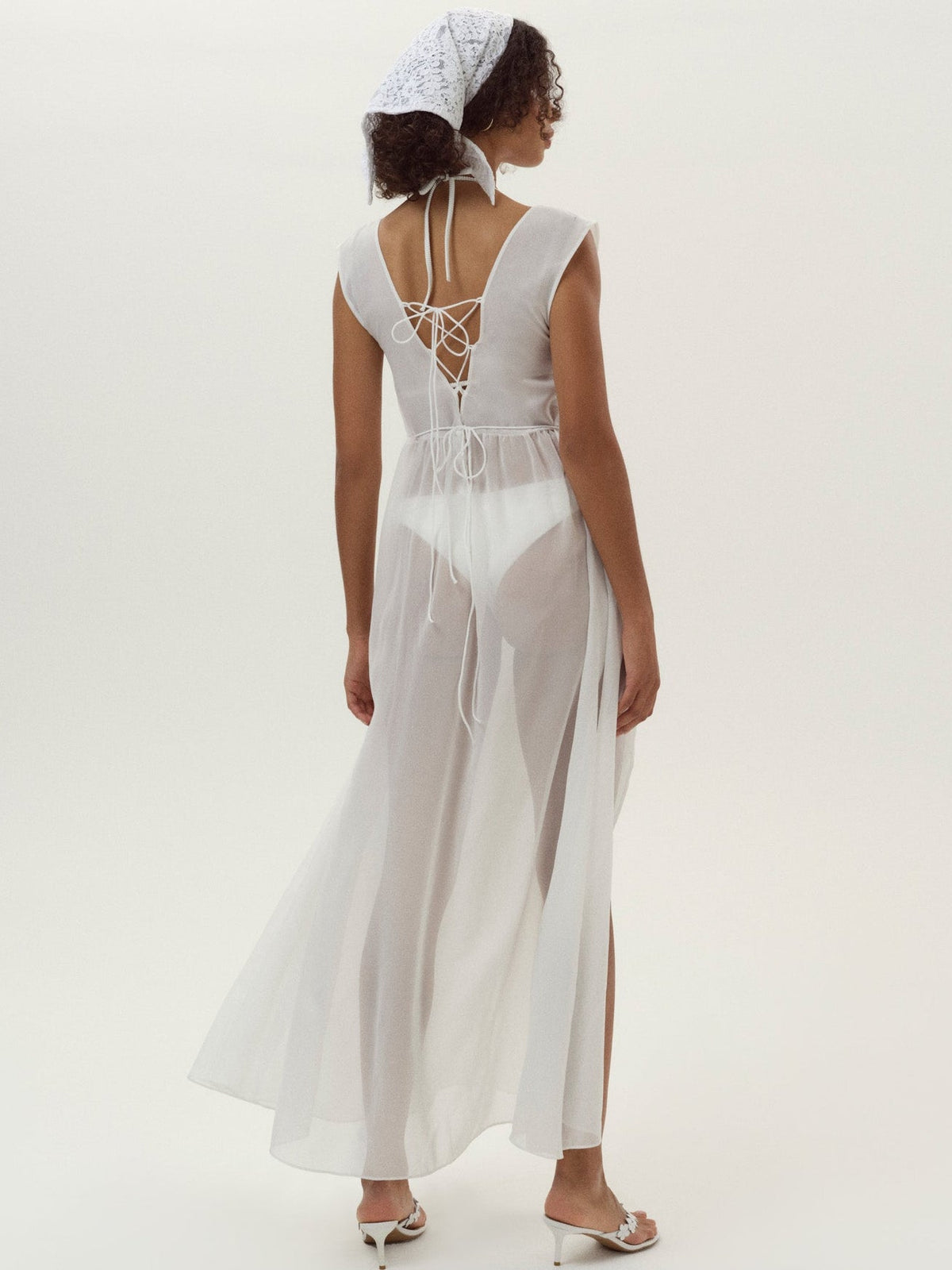 Lelani Coverup Maxi Dress White - For Love & Lemons