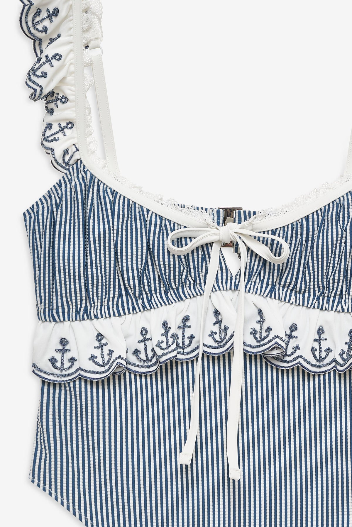 Sail Away One Piece Swimsuit Blue - For Love & Lemons